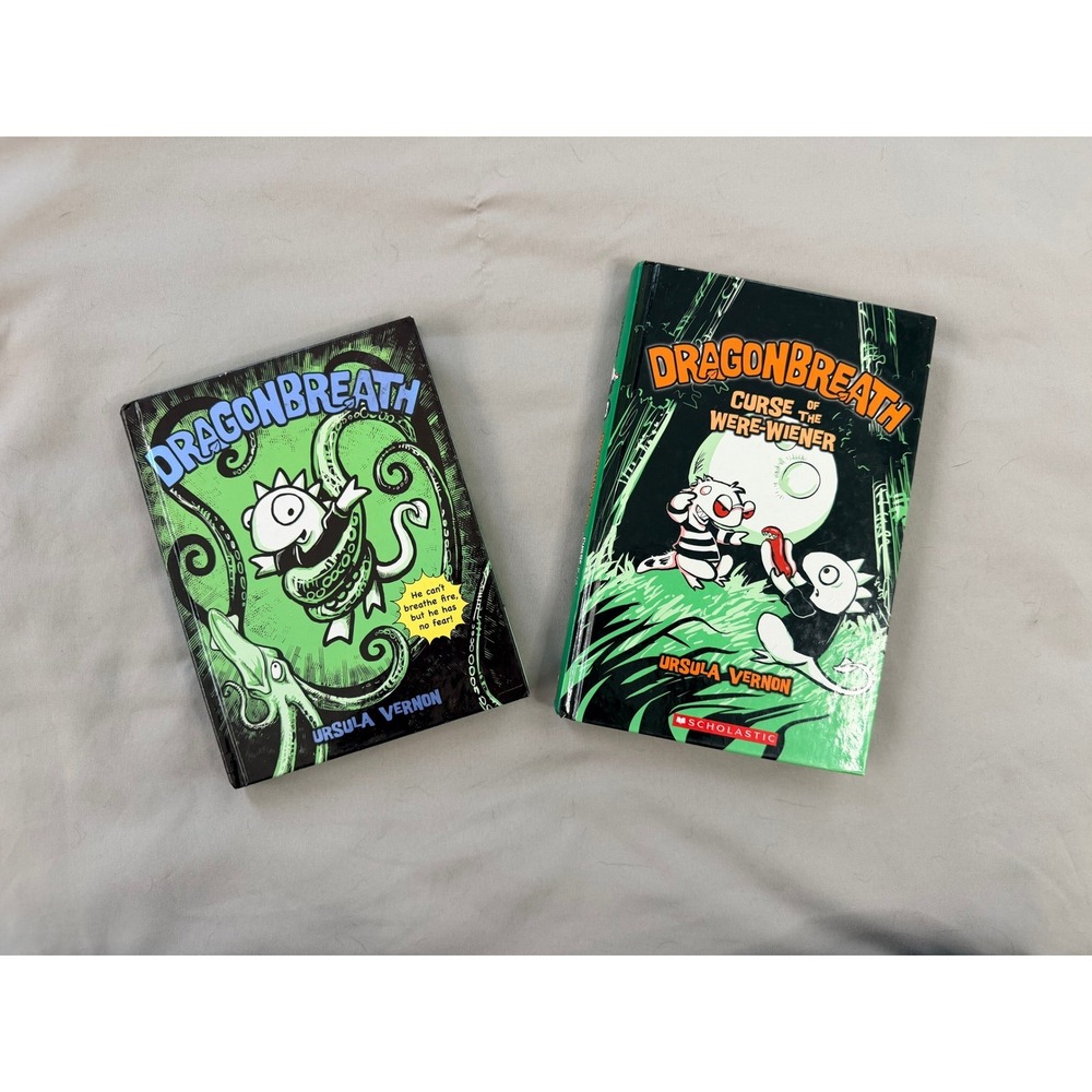 Dragonbreath Books 1 &‎ 3 Ursula Vernon Hardcover Lot Curse of the Were-Wiener